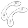 HALLMERS 2pcs 50mm Medium U Shaped Soft Silicone Anti Slip Nose Pads Screw in Mount Replacement Part - Reading Eyeglass Optical Insert Frame Eyeglasses Non-Slip Specs Spectacles Repair view 1