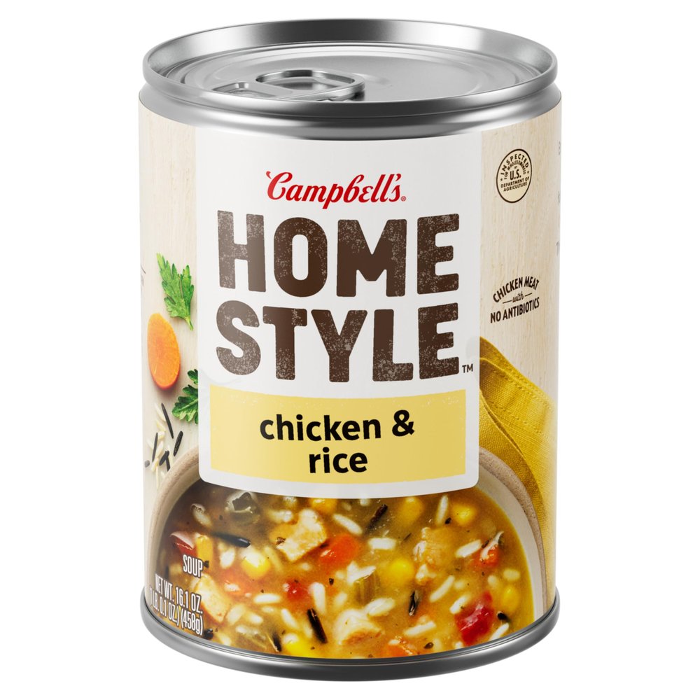 Campbells Homestyle Chicken and Rice Soup, 16.1 oz Can