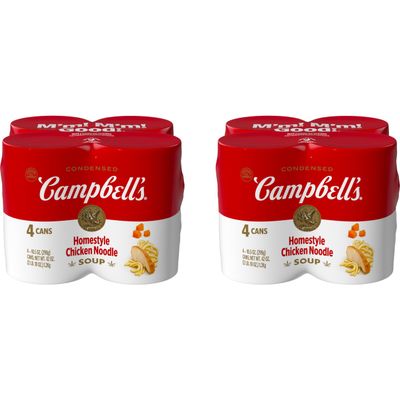 Campbell's Condensed Homestyle Chicken Noodle Soup, 10.5 Ounce Can,4 Count (Pack of 2)