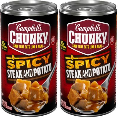 Campbell's Chunky Soup, Spicy Steak and Potato Soup, 18.8 oz Can (Pack of 2)
