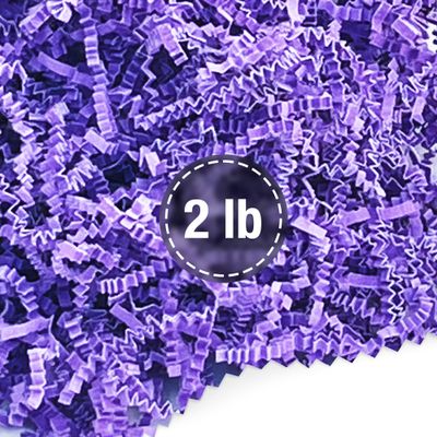 FRILLZ Crinkle Cut Paper Shred Filler for Baskets, Gifts, Packing and Protecting your Mother's Day, Birthday, Weddings, Anniversary, Easter and other gifts (2 pound, Lavender)