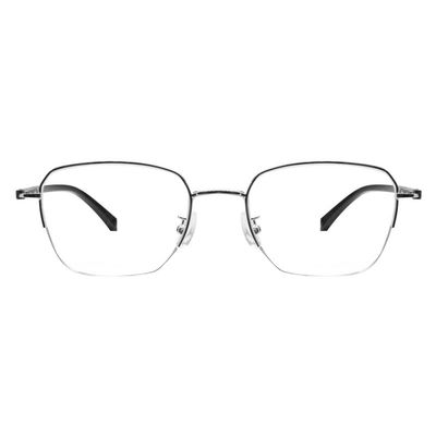 LAMBBAA Blue Light Reading Glasses for Women Men Classic Anti Blue Ray Computer Eyeglasses Fashion Metal Half Frame Clear Lens Eyewear(white,+1.00Magnification)