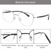 LAMBBAA Blue Light Reading Glasses for Women Men Classic Anti Blue Ray Computer Eyeglasses Fashion Metal Half Frame Clear Lens Eyewear(white,+1.00Magnification) view 2