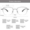 LAMBBAA Blue Light Reading Glasses for Women Men Classic Anti Blue Ray Computer Eyeglasses Fashion Metal Half Frame Clear Lens Eyewear(white,+1.00Magnification) view 3