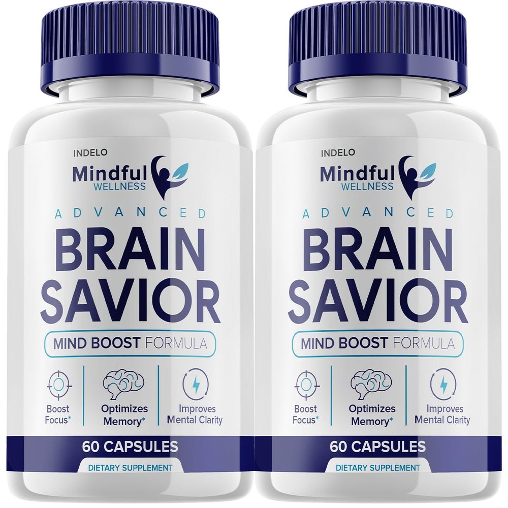 (2 Pack) Mindful Wellness Advanced Brain Savior Capsules Pills, Brain Savior Mind Boost Supplement for Cognition and Focus, Brain Savior Reviews, Mindful Wellness Brain Pill Supplement (120 Capsules)