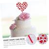 BIUDECO 10pcs Heart Shape Love Cake Topper for Valentine's Day and Birthdays Heart Cake Decorations for and Desserts Insert Decor view 2