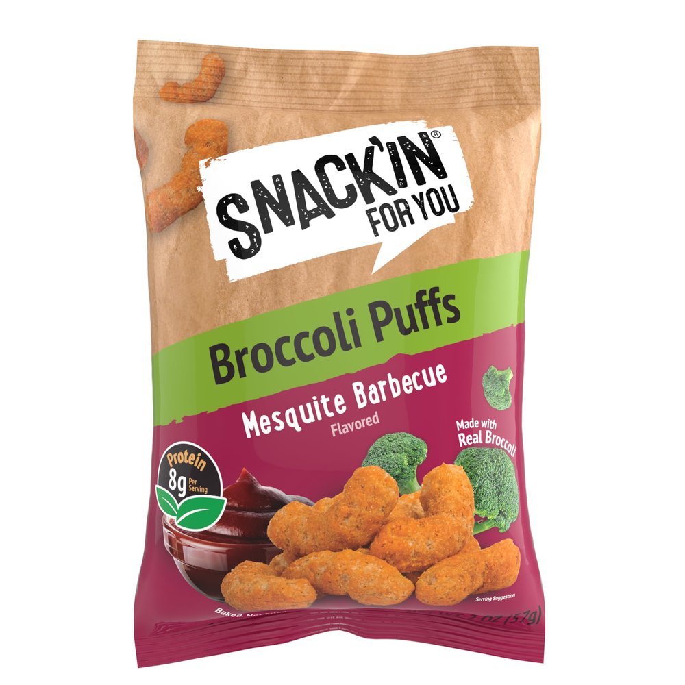 Snack'in For You Broccoli Puffs, Mesquite Barbecue, 2 Ounce (Pack of 8)