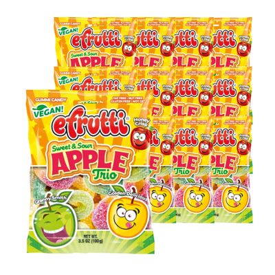 Efrutti Sweet & Sour Apple Trio Gummy: 12-Piece Case