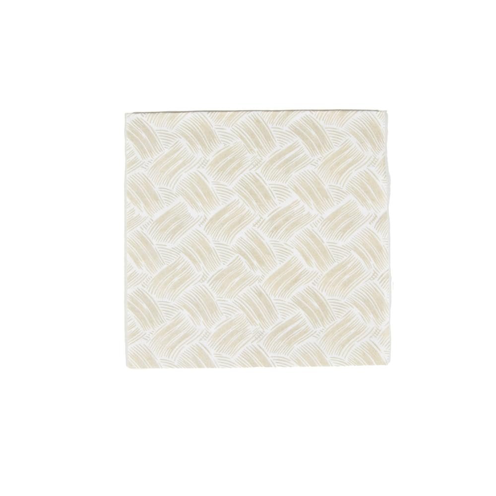 Caspari Basketry Flax Paper Linen Luncheon Napkins - 2 packs of 15 Napkins