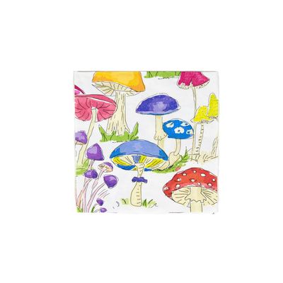 Caspari Woodland Mushrooms Luncheon Napkins - 2 packs of 20 Napkins