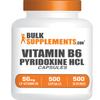 BulkSupplements.com Vitamin B6 Capsules - Pyridoxine HCl, Vitamin B6 50mg - 1 Capsule per Serving, 500 Capsules (Pack of 1) view 1