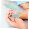 BIUDECO 1set Nail Care Kit for Newborns Safe Nail Clippers and Scissors Set Rounded Edges Green Manicure Tools for Tiny Fingernails Storage Case Included view 3
