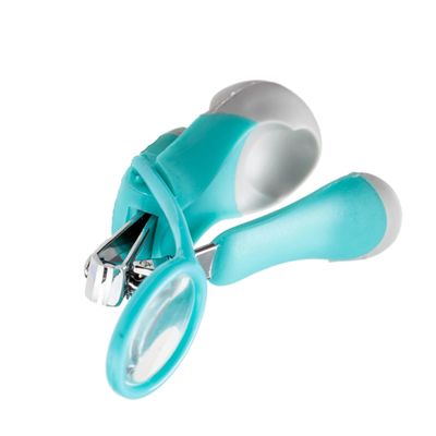 BIUDECO 1pc Magnifier Nail Clipper Ergonomic Design for Safe Boy Girl Nail Care Boy Girl Clipper Glass for Newborns and Toddlers Green Gray