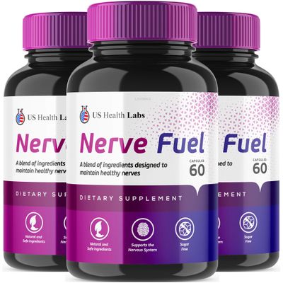 3 Pack - Nerve Fuel - Nerve Fuel Capsules, Nerve Fuel 180 Capsules for 3 Months, Nerve Fuel Advanced Formula, Nervefuel, Nerve Fuel Reviews.