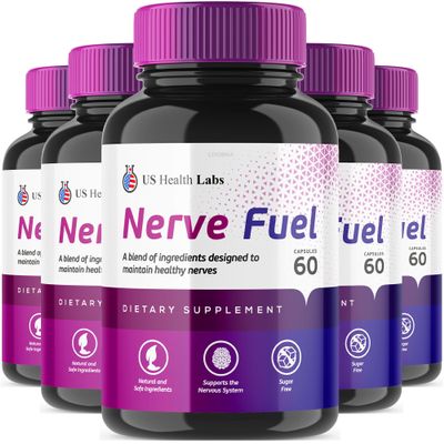 5 Pack - Nerve Fuel - Nerve Fuel Capsules, Nerve Fuel 300 Capsules for 5 Months, Nerve Fuel Advanced Formula, Nervefuel, Nerve Fuel Reviews.