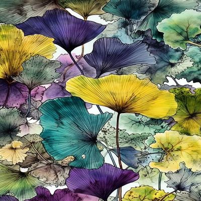 Ginko Biloba Leaves 4 Poster Print - Justyna Jaszke (16 x 24)