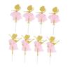 PRETYZOOM 8pcs Ballerina Cake Toppers Creative Decorative Picks for Birthday Parties and Showers Safe Material for Cake Decoration and Themed Celebrations view 1