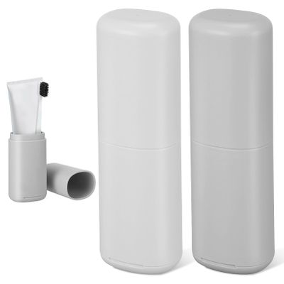 POPETPOP 2pcs Toothbrush Travel Case Portable Holders for Toothbrush and Toothpaste Lightweight Travel Accessories Secure Design for Clean and Easy Storage