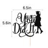 Yetxel black glitter You Did It Cake Topper- Glitter Funny Congrats Grad 2026 Graduation Cake Decorations Girl Graduation Decorations Cake Pick for 2026 Graduation Party Decorations (2) view 3