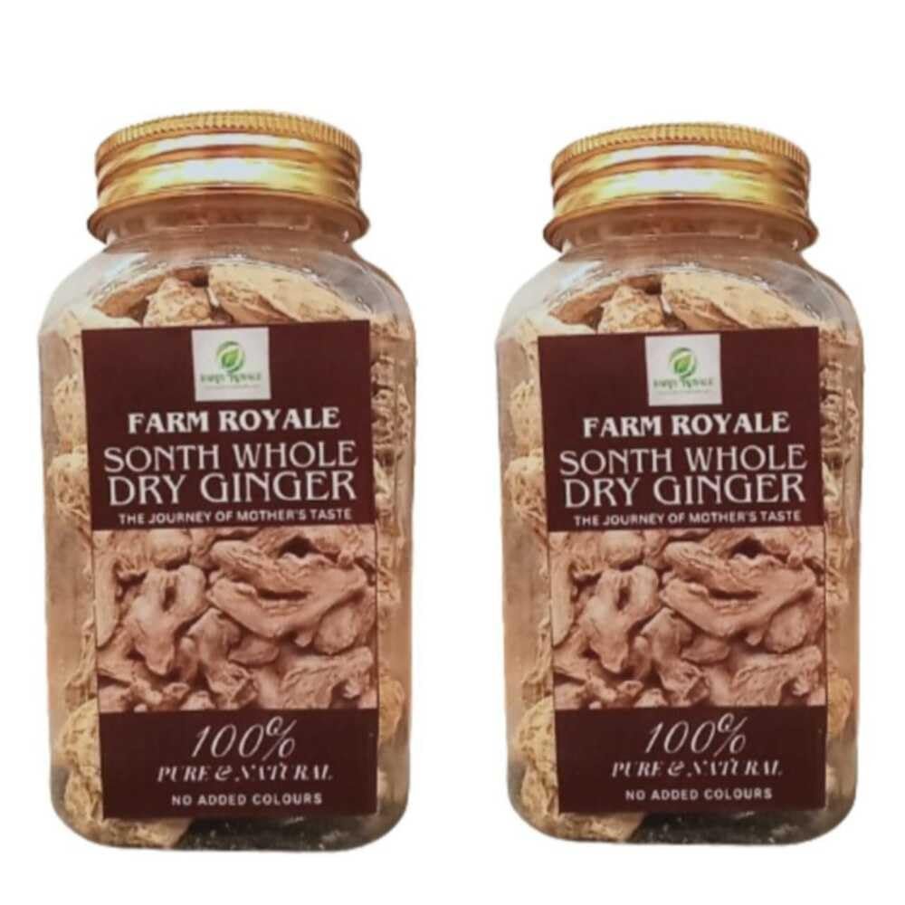 (25KG & 25KG) Farm Royale Whole Sonth/Dried Ginger/Sabut/khadi Saunth ||Sukhi Adrak||1+1 Combo||100% Pure and Natural||Export Quality||Handpicked Material