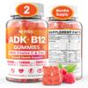 Methylated Multivitamin Women Men, Vitamin D3 K2 5000IU / 10,000IU, B12 5000 mcg 2500mcg, K2 (MK-7) 240mcg- ADK+Methyl Vitamin B12, Vegan D3,Vitamin A,C,Zinc Eye,Bone,Energy,Immune, Sugar-Free Gummies view 1