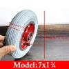1 Pair 7x1 Electric Wheelchair Wheels Assembly, Pneumatic Rubber Replacement Wheelchair Rear Wheels, Aluminum Alloy Hub with Bearing (Color : Red, Size : 7x1 B) view 4