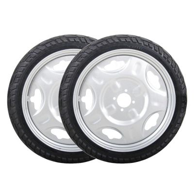 2 Pcs 16 Inch Replacement Wheelchair Rear Wheels Assembly, Polyurethane Inflatable/Solid Tire for Most Electric Wheelchairs, Bearings 1 3/4" (4.5cm) (Size : 16X2.5)