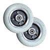1 Pair 7x1 Electric Wheelchair Wheels Assembly, Pneumatic Rubber Replacement Wheelchair Rear Wheels, Aluminum Alloy Hub with Bearing (Color : Black, Size : 7x1 A) view 1