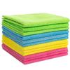 PEITAIKO Multifunctional Reusable Cleaning Towels, Microfiber Cleaning Cloth Pack of 12 for House, Kitchen, Car, Motorbike, Windows (Striped Style-12 Packs-4 Colors) view 1