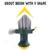 4-in-1 Grout Brush with Squeegee,Durable Bristles,Heavy-Duty Scrub Brushes for Cleaning with Stiff Bristles Cleaning Brush for Bathroom & Kitchen,Tile Floors Bathroom Wall/Corner/Window (Green) view 3