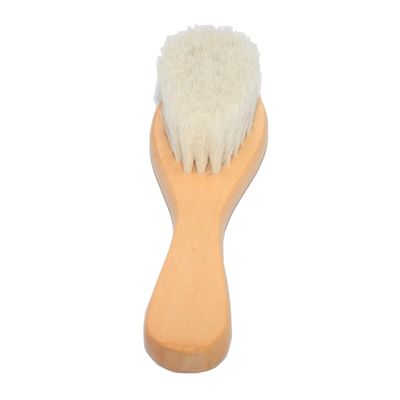 WOFASHPURET 1pc Baby Care Hair Brush Soft Wool Brush for Baby Shower Bath Wooden Handle Gentle on Baby's Hair