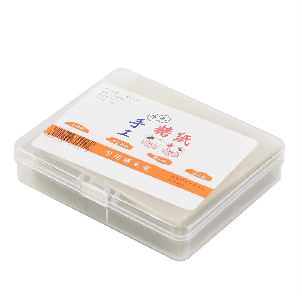 500Pcs Edible Rice Wafer Paper Glutinous Rice Candy and Chocolate Wrapping 3.54 * 2.95 * 0.79in