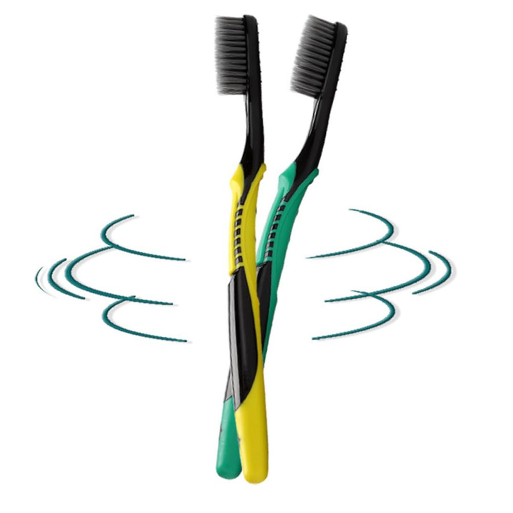 Anneome 8pcs Charcoal Toothbrush for Home Travel Soft Bristles Comfortable Grip Mixed Colors Oral Care