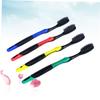 Anneome 8pcs Charcoal Toothbrush for Home Travel Soft Bristles Comfortable Grip Mixed Colors Oral Care view 4