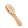 Beatifufu 2PCS Baby Brush and Comb Set Wooden Comb Soft Bathing Brush Natural Goat Hair Gentle Scalp Care Easy to Operate view 4