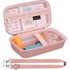 Canboc Carrying Case for Asthma Inhaler, Handheld Spacer for Adults and Kids, Mask, Inhaler Spacer Bag with Removable Shoulder Strap, Mesh Pocket fit Medicine or Essentials, Rose Gold (Case Only) view 1