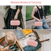 Canboc Carrying Case for Asthma Inhaler, Handheld Spacer for Adults and Kids, Mask, Inhaler Spacer Bag with Removable Shoulder Strap, Mesh Pocket fit Medicine or Essentials, Rose Gold (Case Only) view 3