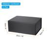 PATIKIL 10x7x4 Inch Gift Box with Lid, 2 Pack Magnetic Closure Collapsible Paper Rectangle Favor Boxes for Wedding Valentine's Day Birthday Gift Packaging, Black view 2