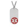 Personalized Allergy Medical Alert ID Necklace for Men Women Free Engraving Stainless Steel Emergency Identification Dog Tag Necklace with Pendant for Daughter Son 20-28" view 1