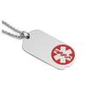 Personalized Allergy Medical Alert ID Necklace for Men Women Free Engraving Stainless Steel Emergency Identification Dog Tag Necklace with Pendant for Daughter Son 20-28" view 3