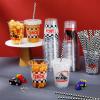 FoldTier 50 Pcs Checkered Racing Party Plastic Cup 12 oz Checkered Flag Thick Transparent Cup Black and White Cups Race Car Birthday Party Supplies for Racecar Sports Themed view 4