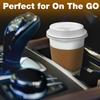 Ginkgo 100 Pack 8 oz Thickened Paper Coffee Cups with White Lids and Sleeves, Disposable To Go Coffee Cups for Espresso Coffee, Hot Chocolate and Cocoa view 4