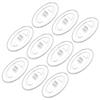 HALLMERS 10pcs 5 Pairs 16mm x 9mm Oval Clear Silicone Anti Slip Nose Pads Screw In Mount Replacement Part - Reading Eyeglass Optical Insert Frame Eyeglasses Non-Slip Specs Spectacles Repair view 1