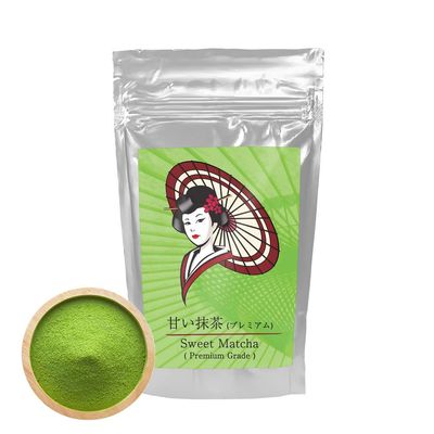 200g [Premium Grade Sweet matcha] Sweetened Japanese matcha green tea powder for latte, sweets, souvenir, gift, Mukoh Matcha