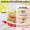 Everyday Necessiteez Salad with Crackers Kit 3 Flavors Lemon Pepper, Buffalo Style Chicken Salad & Ranch Tuna Ready to Eat for Lunchboxes Office Camping Picnic Summer Healthy Snacks 3oz Pack of 12 w/ Tote &Bonus Porte Pot view 2