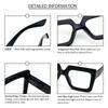 REAVEE 3 Pack Oversized Reading Glasses for Women Large Frame Extra Wide, Blue Light Blocking Readers Stylish Square Thick Eyewear, Black+Brown Orange+Tea Black, 2.75 view 4