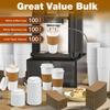 Ginkgo 100 Pack 20 oz Disposable Paper Coffee Cups with Lids and Sleeves, To Go Hot Coffee Cups for Business, Office, Cafes and Parties view 2