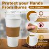 Ginkgo 100 Pack 20 oz Disposable Paper Coffee Cups with Lids and Sleeves, To Go Hot Coffee Cups for Business, Office, Cafes and Parties view 3