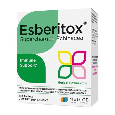 ESBERITOX Supercharged Echinacea  100 Tablets  Immune Support Herbal Supplement with Wild Indigo Root & Purple Coneflower  Clinically Tested  Made in Germany