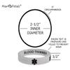 Blood THINNER Medical Alert ID Privacy Enhanced Silicone Bracelets White 5 Pack view 2